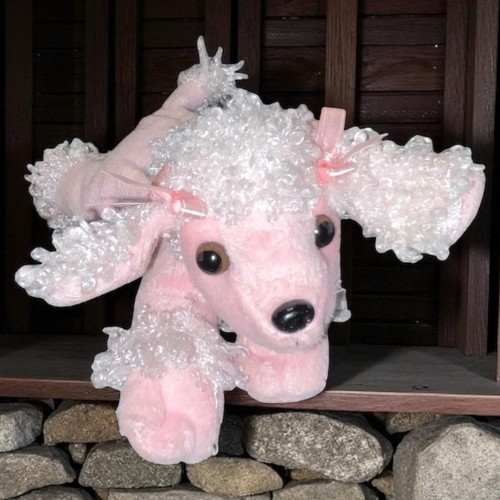 Peluche barboncino rosa unipak - peluche,